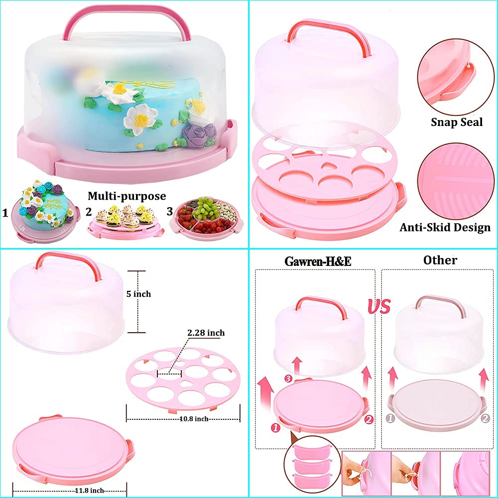Gawren-H&E three springform pans demonstrating size options and non-stick benefit