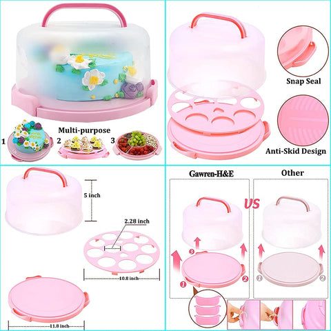Gawren-H&E three springform pans demonstrating size options and non-stick benefit