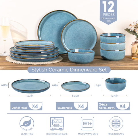 GBhome 10.5-inch dinner plate top view offering ample serving area