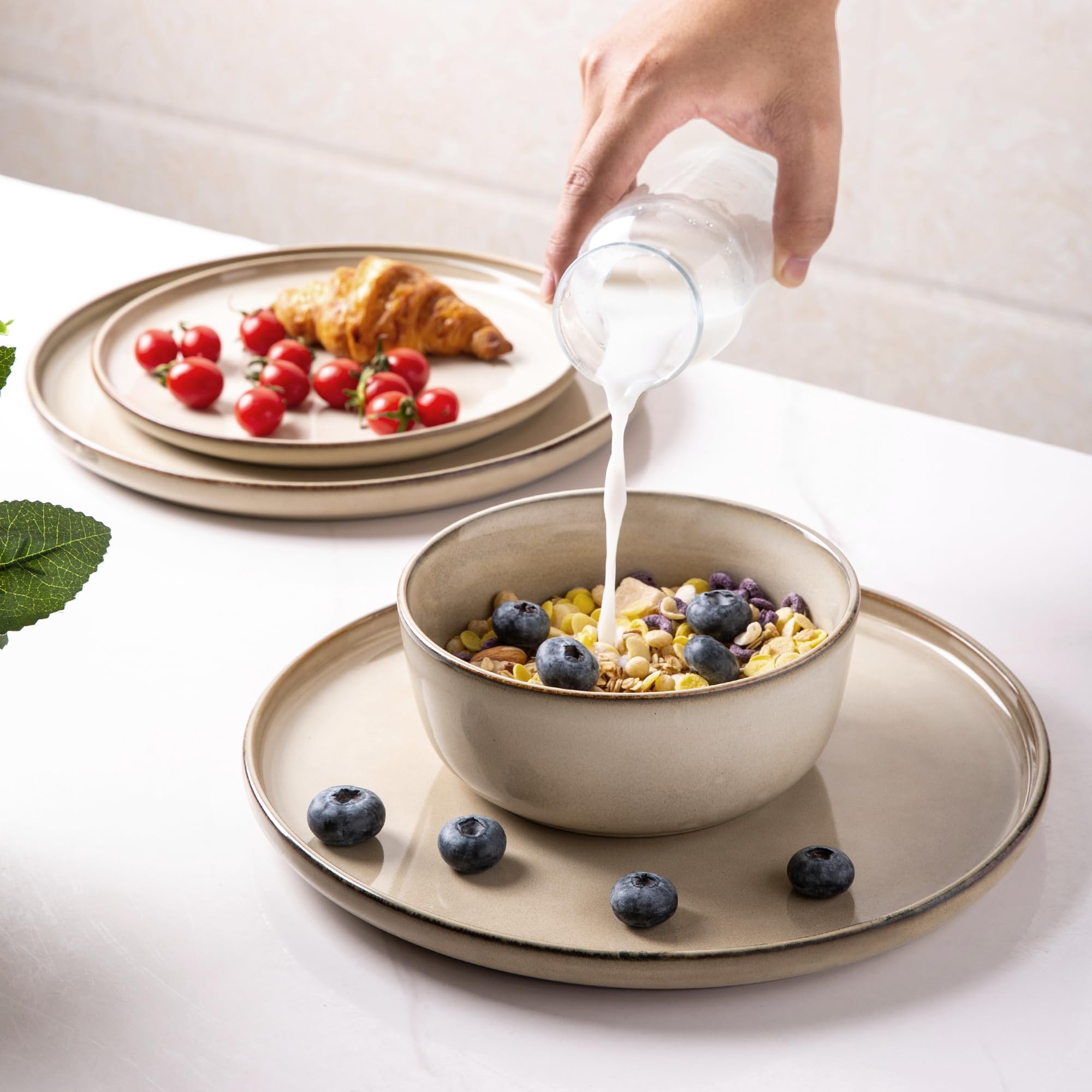 GBhome cereal bowl held in hand showing size and practical portioning