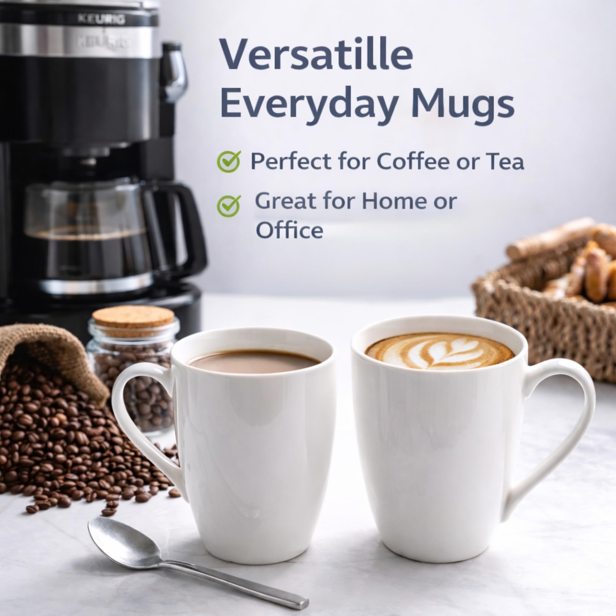 GBhome ceramic mug in microwave illustrating safe reheating use