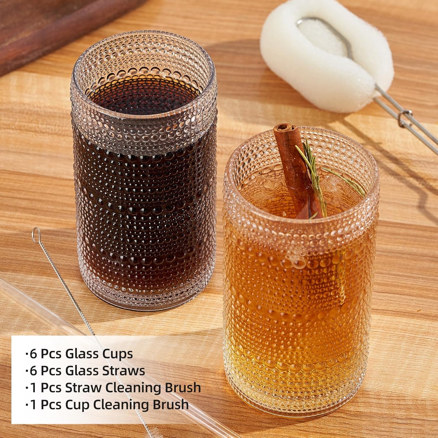 GDCCI tumblers styled on open shelf adding retro charm and bar-ready appeal