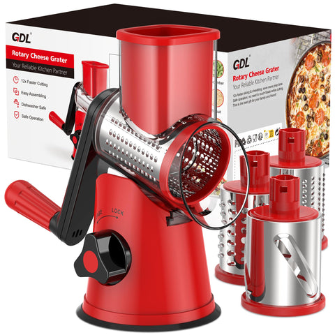 GDL front view of rotary grater showing compact design and quick shredding
