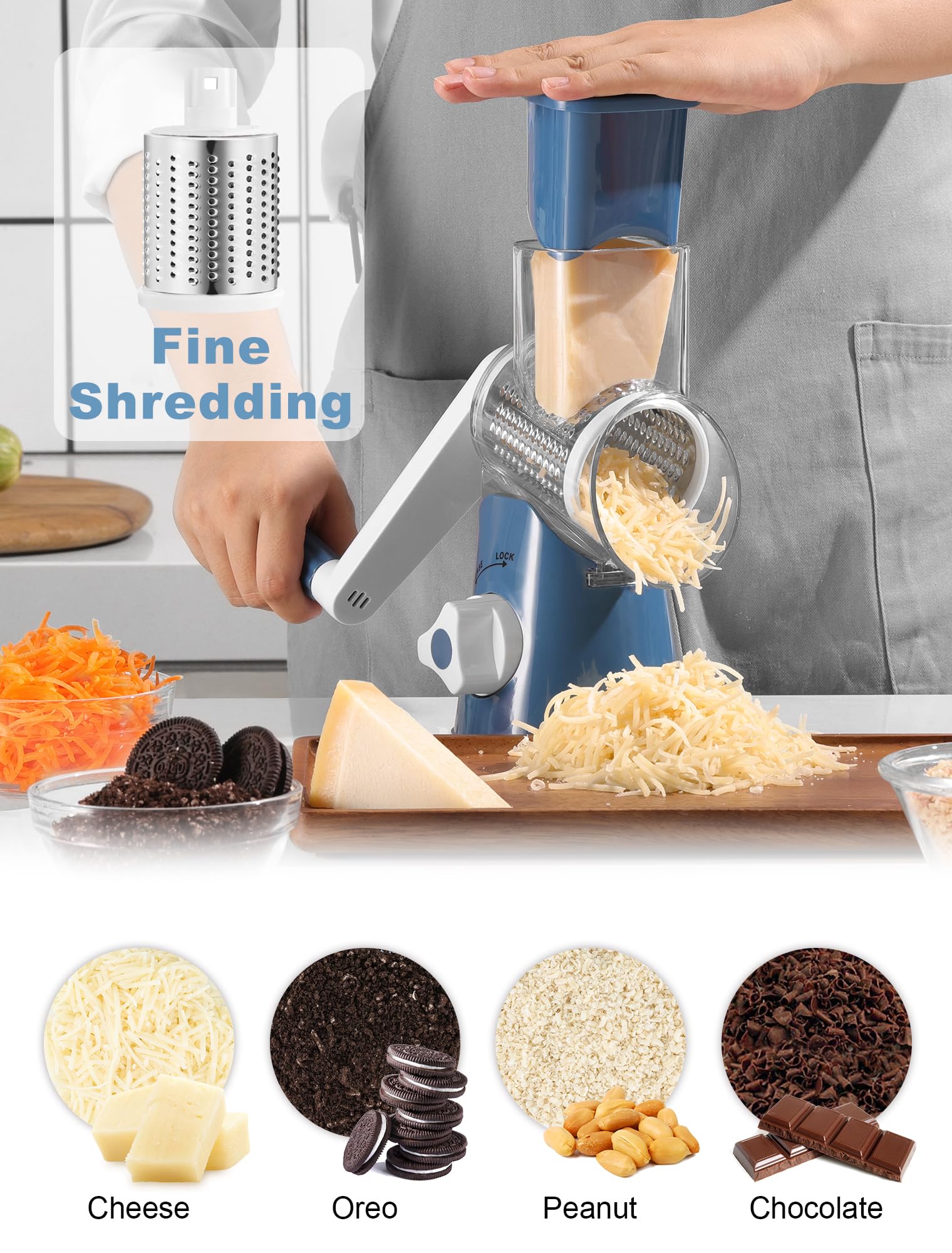 GDL ergonomic hand crank closeup for effortless, low-strain rotations