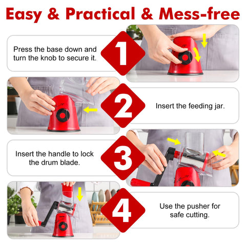 GDL grater next to hand showing size and easy storage advantage