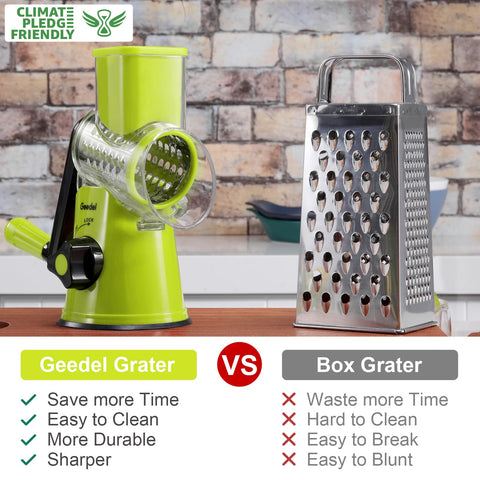 Geedel close-up of ergonomic handle offering comfortable cranking and reduced wrist strain