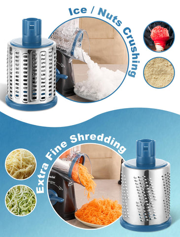 Geedel set of five stainless drums for versatile grating benefit