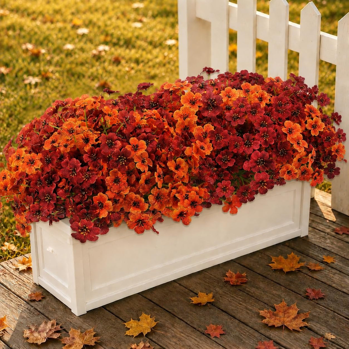 Geegoods front view of 32-bundle pack showing vibrant fall color and full blooms
