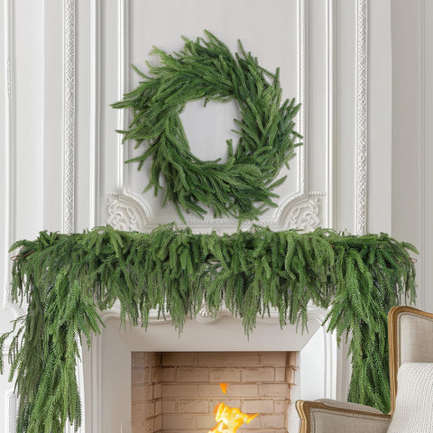 Geegoods front view of four-pack garlands showing full festive supply