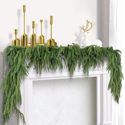 Geegoods garland beside doorway illustrating six-foot length per piece