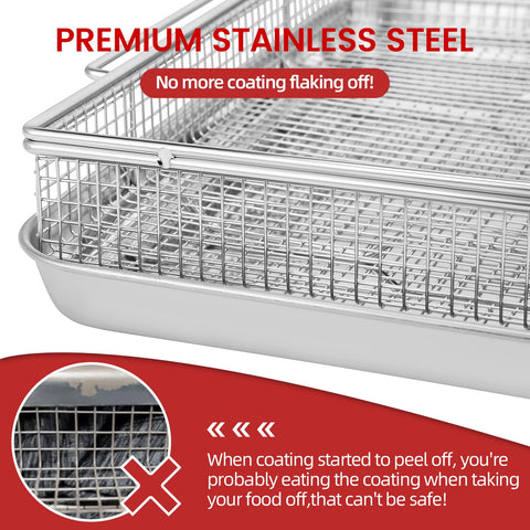 Geesta bottom tray showing flat surface for even heat transfer and durability