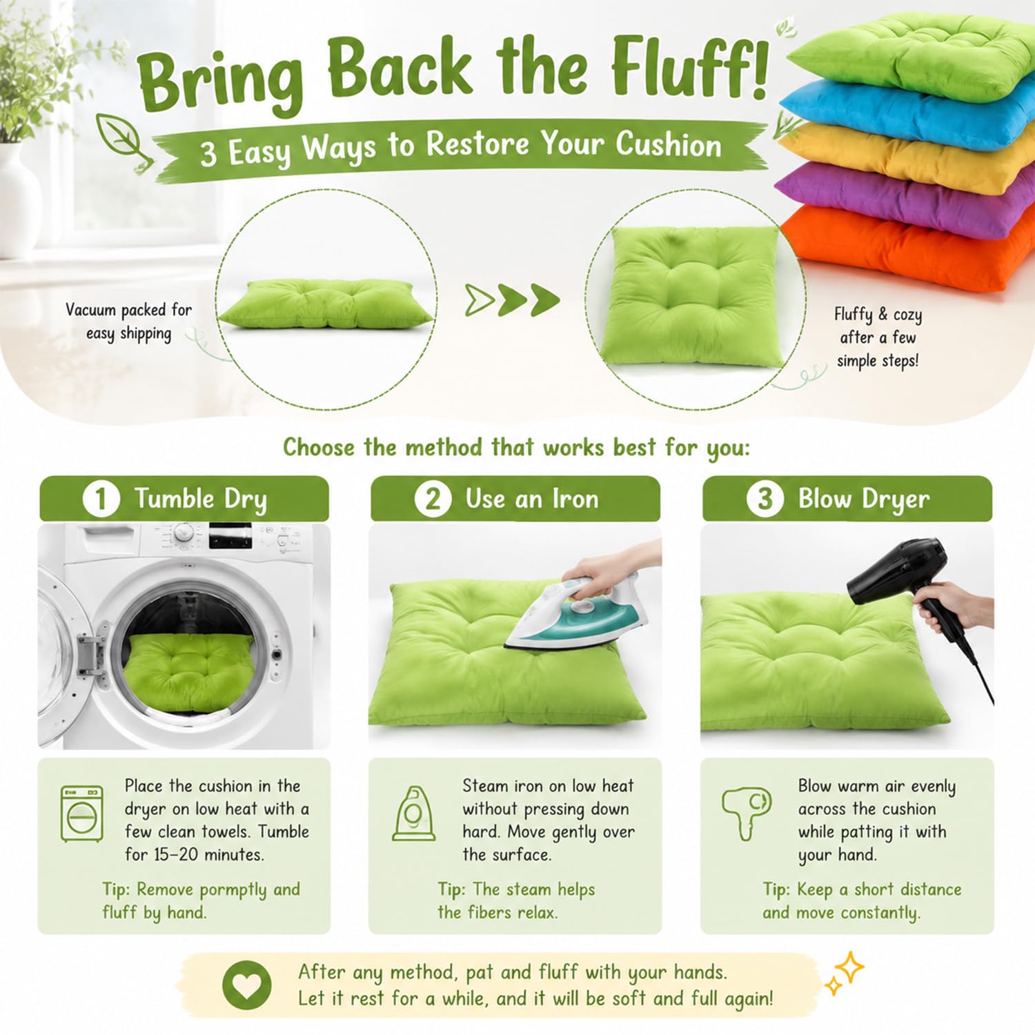 Geetery single cushion on sofa adding quick comfortable seat
