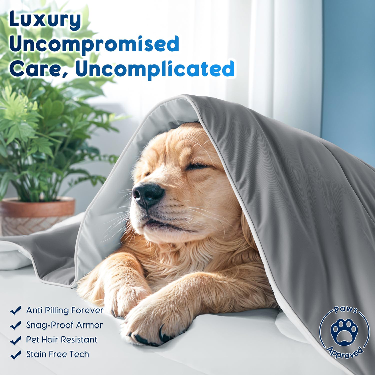 Gehtmnl comforter draped on king bed showing coverage and cooling comfort