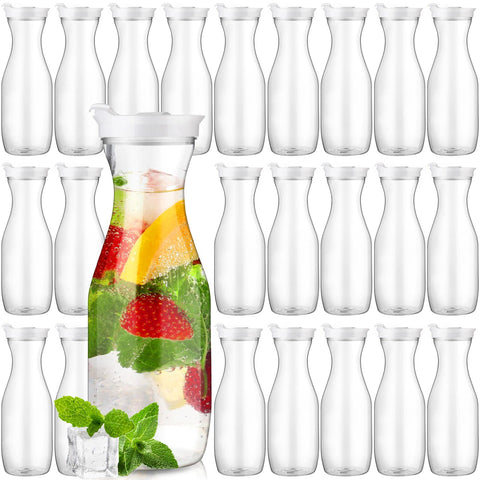 Gejoy clear carafe front view showing shape and capacity for easy serving