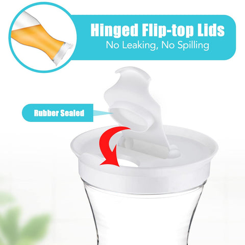 Gejoy pouring with ice showcasing lid holds large cubes and reduces spills
