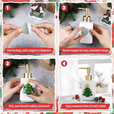 Gejoy magnetic sheet under a resin ornament showing secure attachment benefit