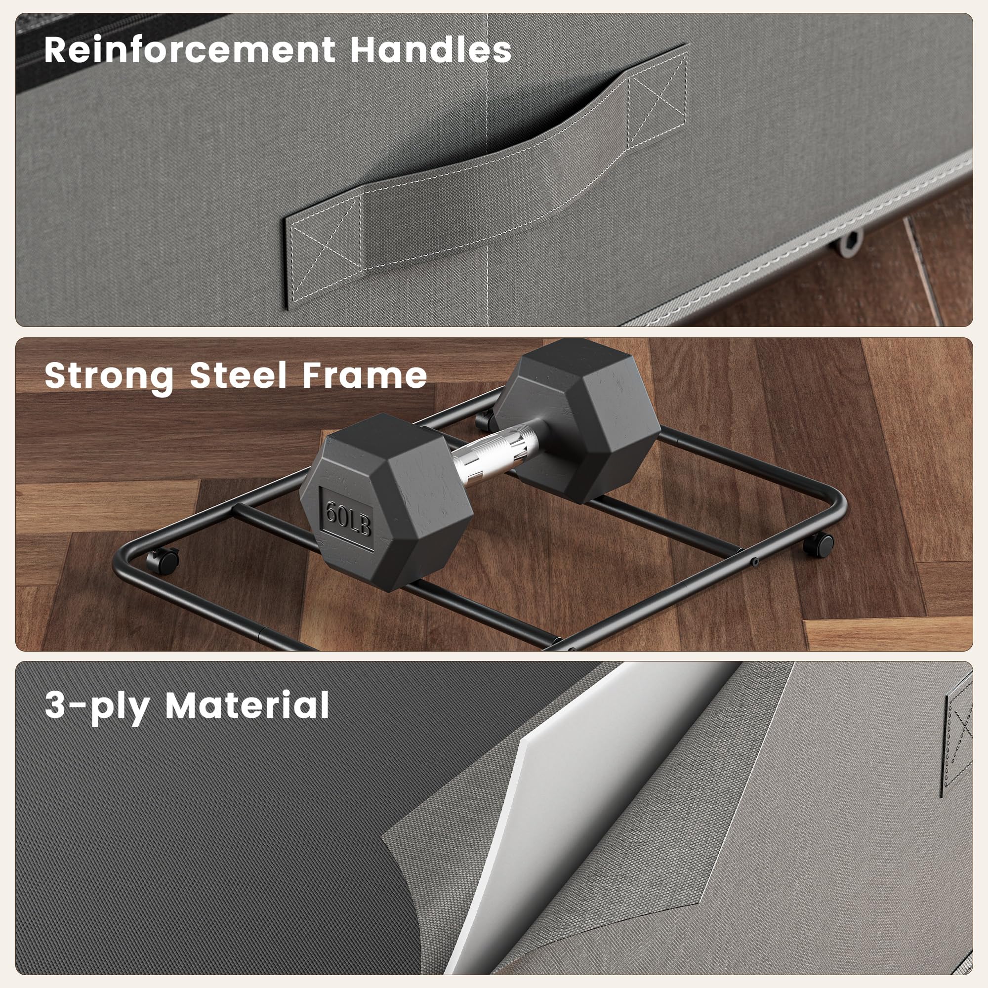 GEMWON metal frame detail illustrating sturdy construction benefit
