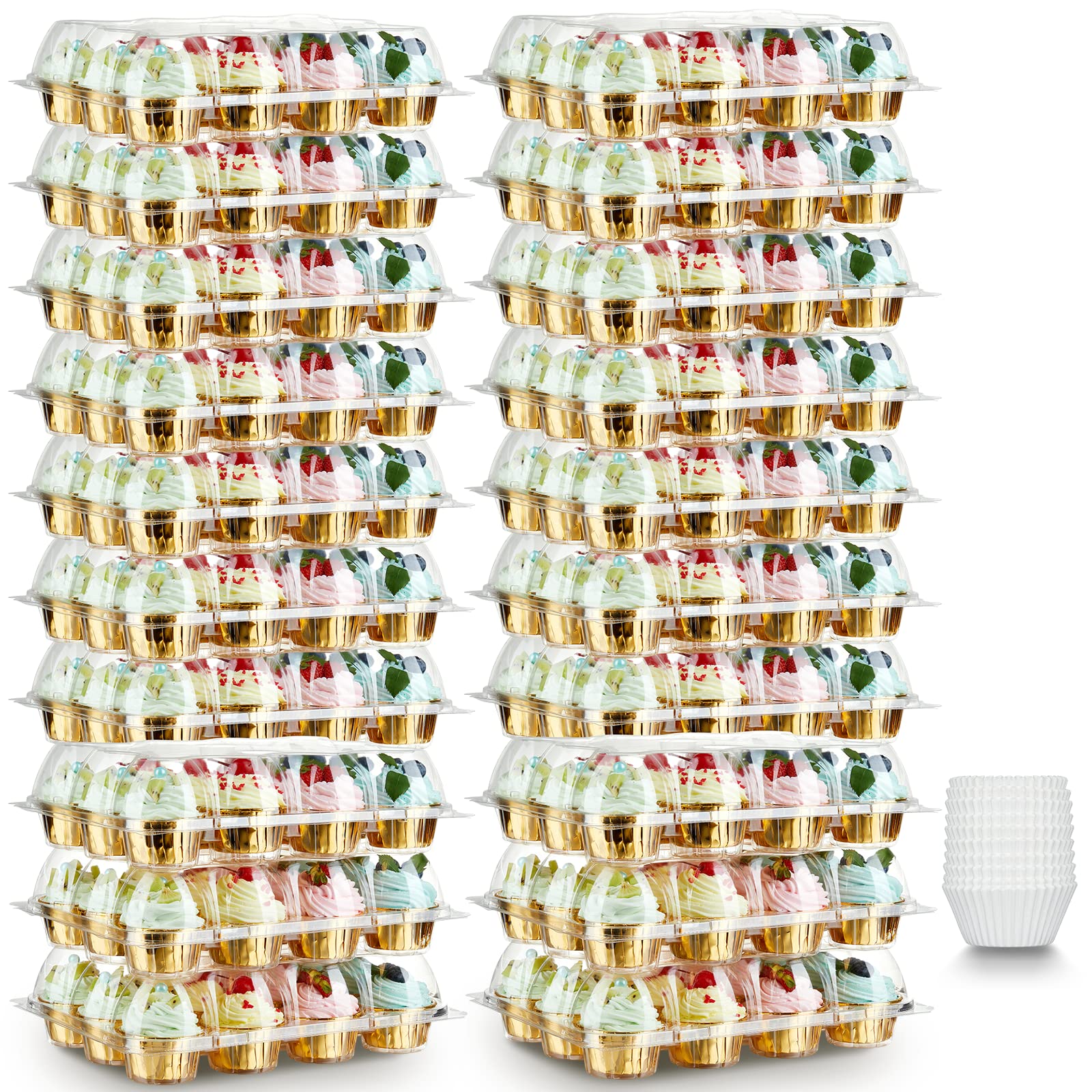 Gencywe front packaging showing clear 12-cup carrier and included liners for neat presentation