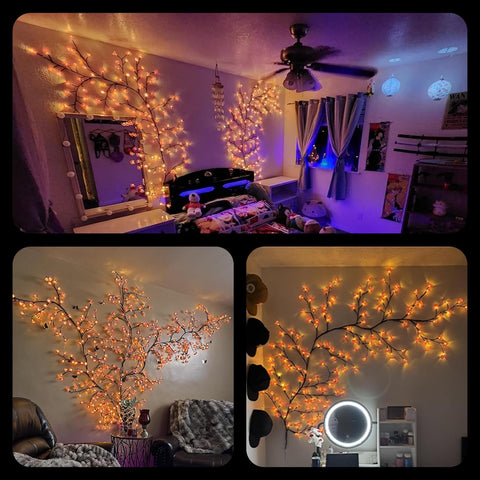 Generic wall installation demonstrating mounted branches and space-saving benefit