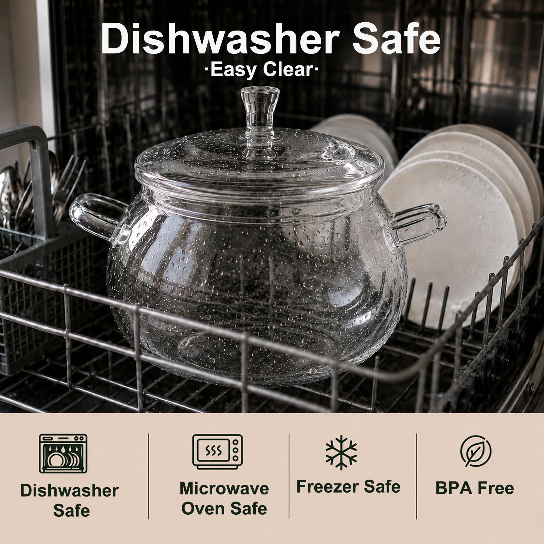 Generic pot stored in refrigerator showing fridge-safe benefit for storage