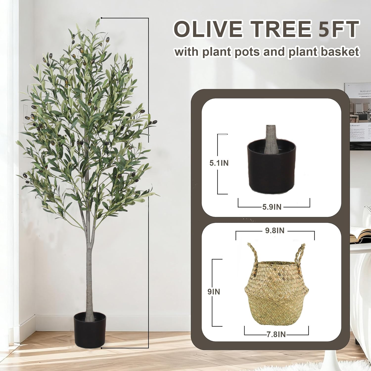 Generic faux olives among branches for authentic decorative detail