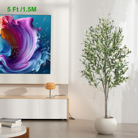 Generic woven basket planter with tree offering polished presentation
