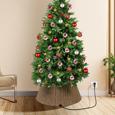 Generic brand collar beside measuring tape showing fit for standard tree stands benefit