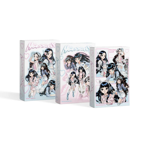 Genie music front packaging showing three Weverse covers, clear collectible presentation
