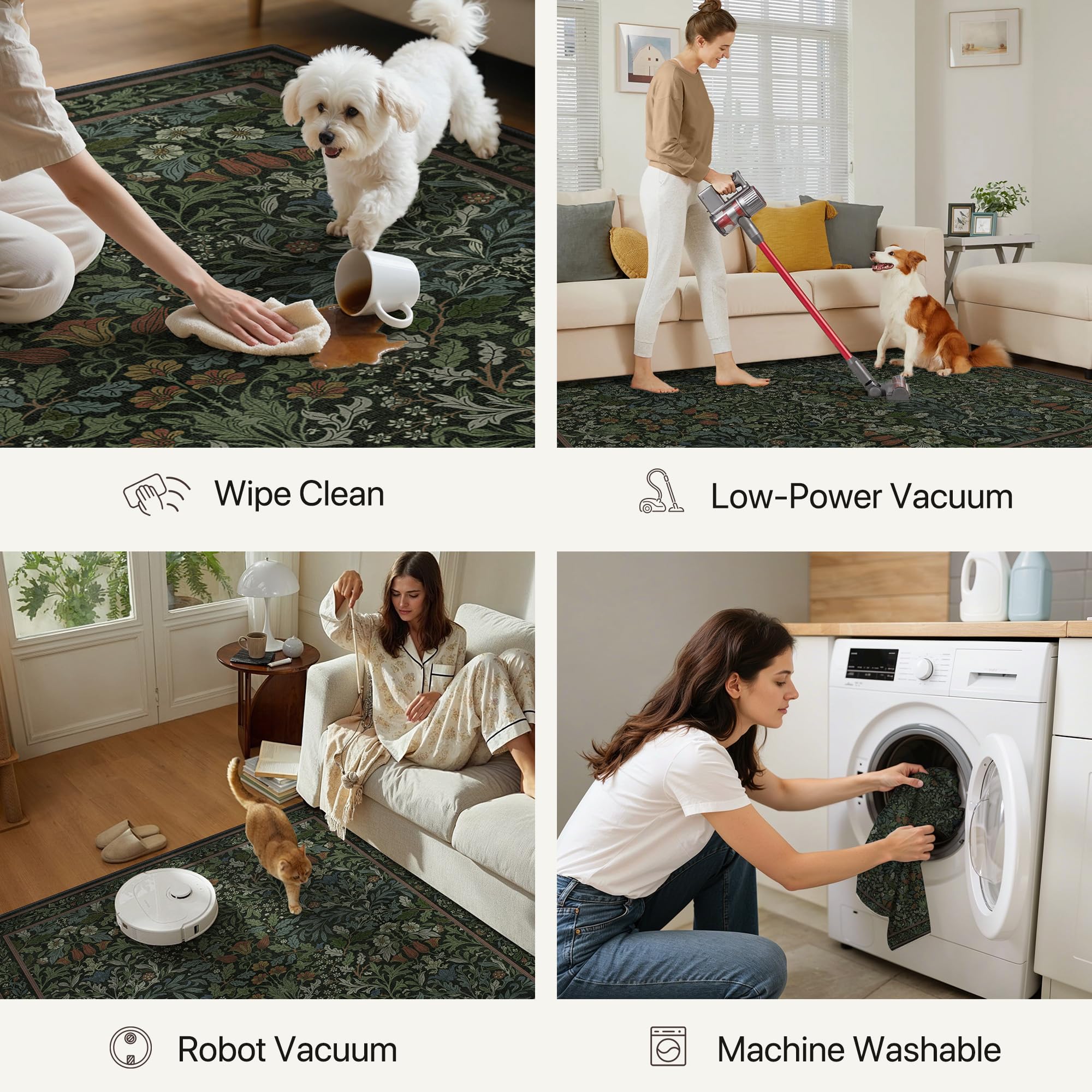 GENIMO label and care tags demonstrating easy machine-washable maintenance