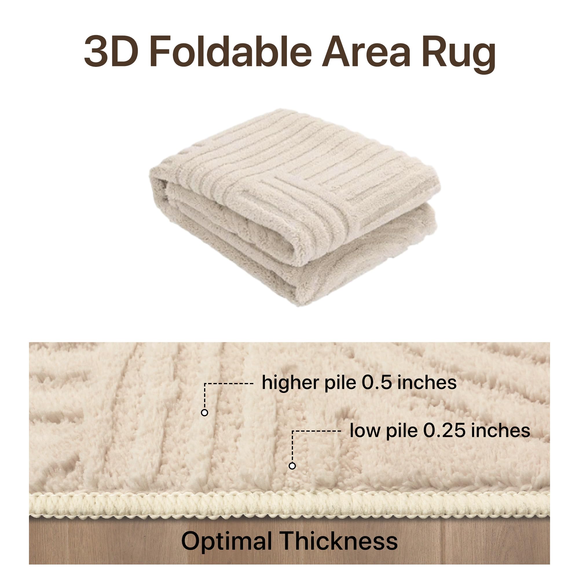 GENIMO rug next to sofa showing 5x7 scale for proper sizing benefit