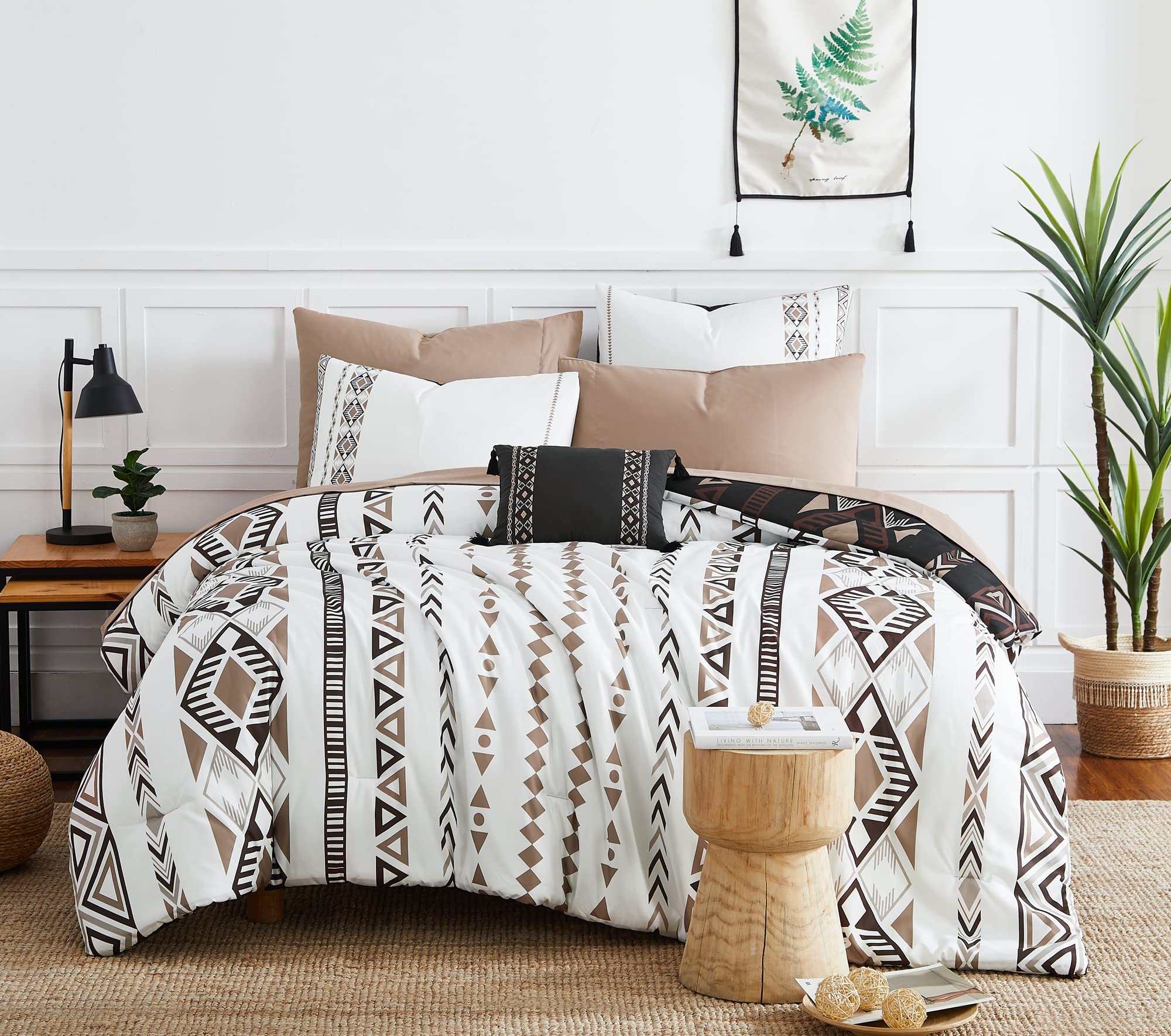 Geniospin pillow shams and cases shown for coordinated bedroom styling