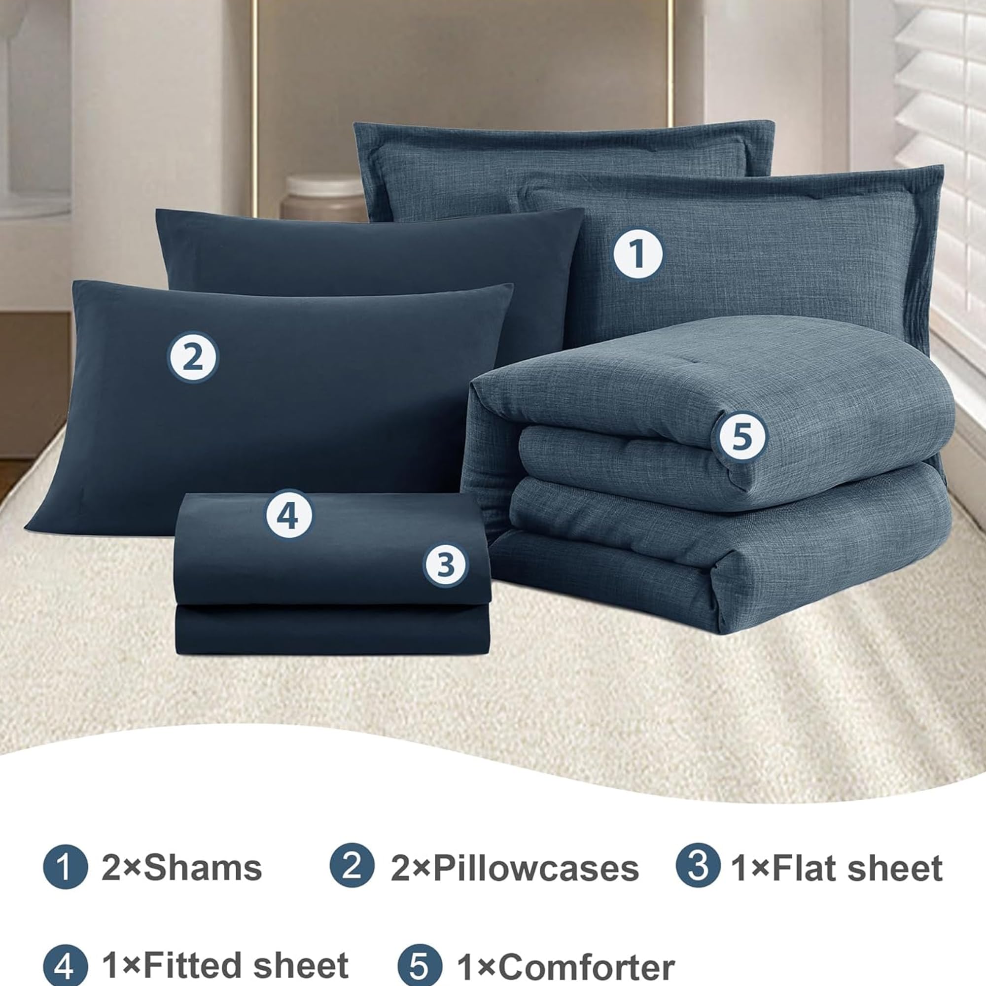Geniospin comforter size comparison on king mattress showing full coverage