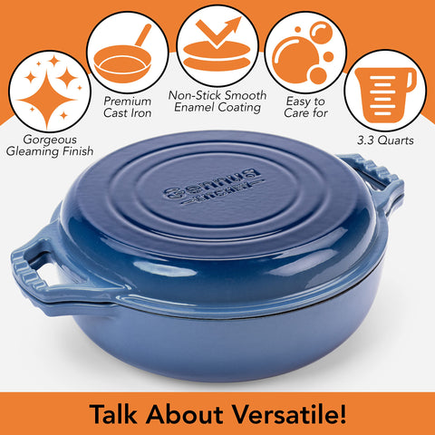 Gennua Kitchen enameled interior detail, nonstick-like surface for easy cleanup