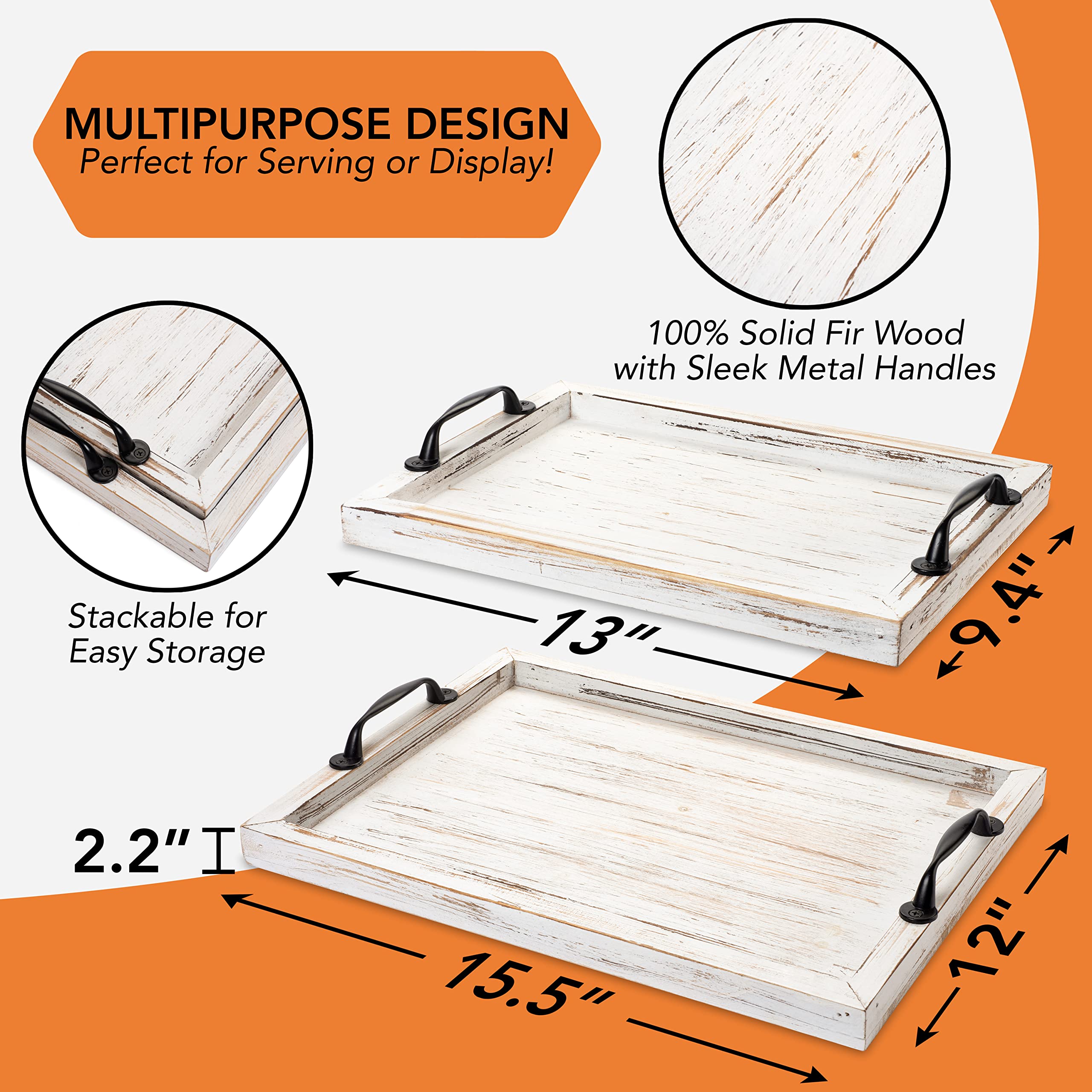 Gennua Kitchen large tray on coffee table displays centerpiece versatility