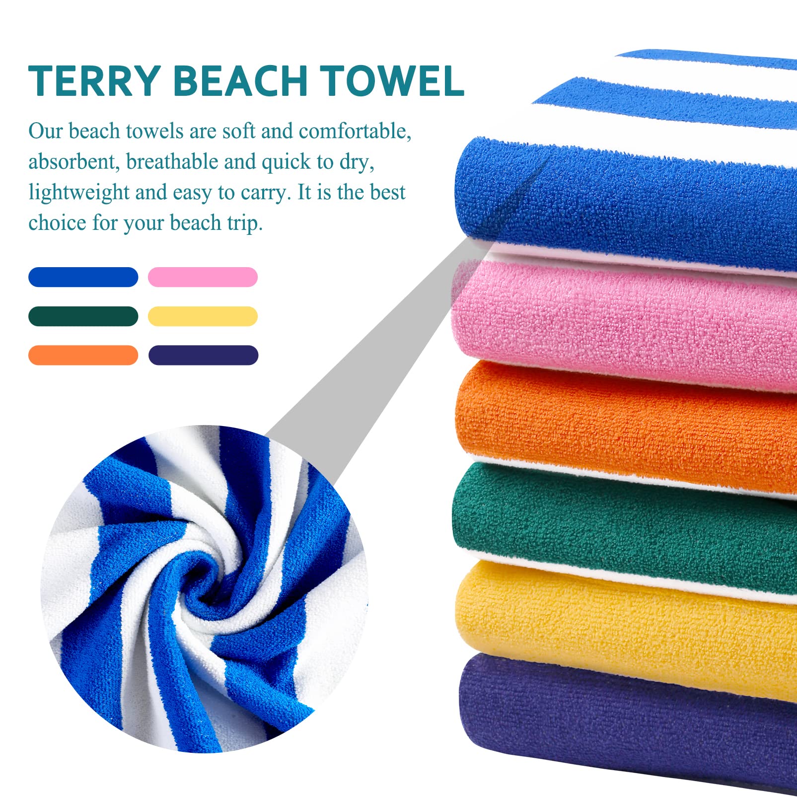 Genovega towel laid on sand demonstrating large coverage and comfort