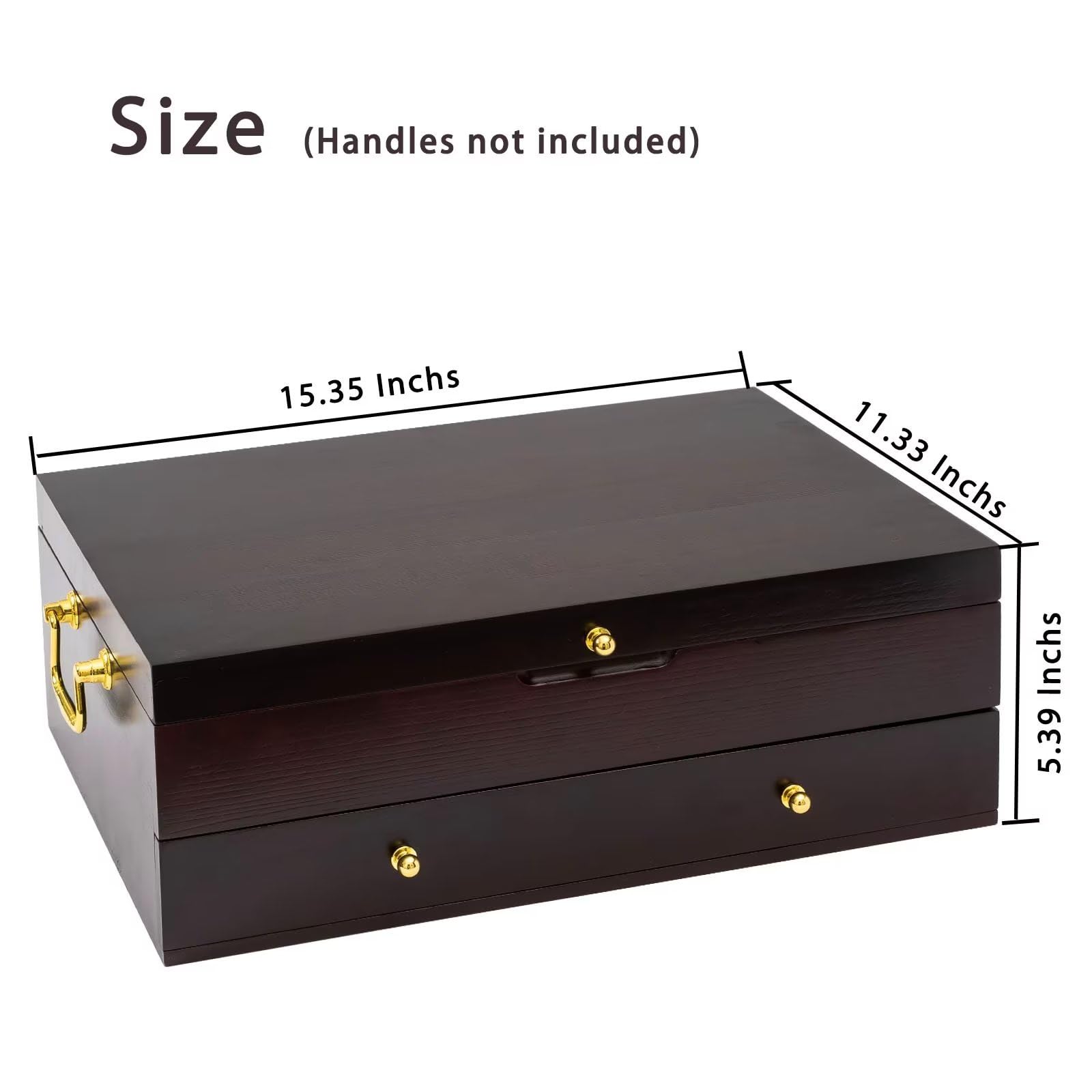 GENRICE felt-lined compartment detail protecting flatware from scratches and wear