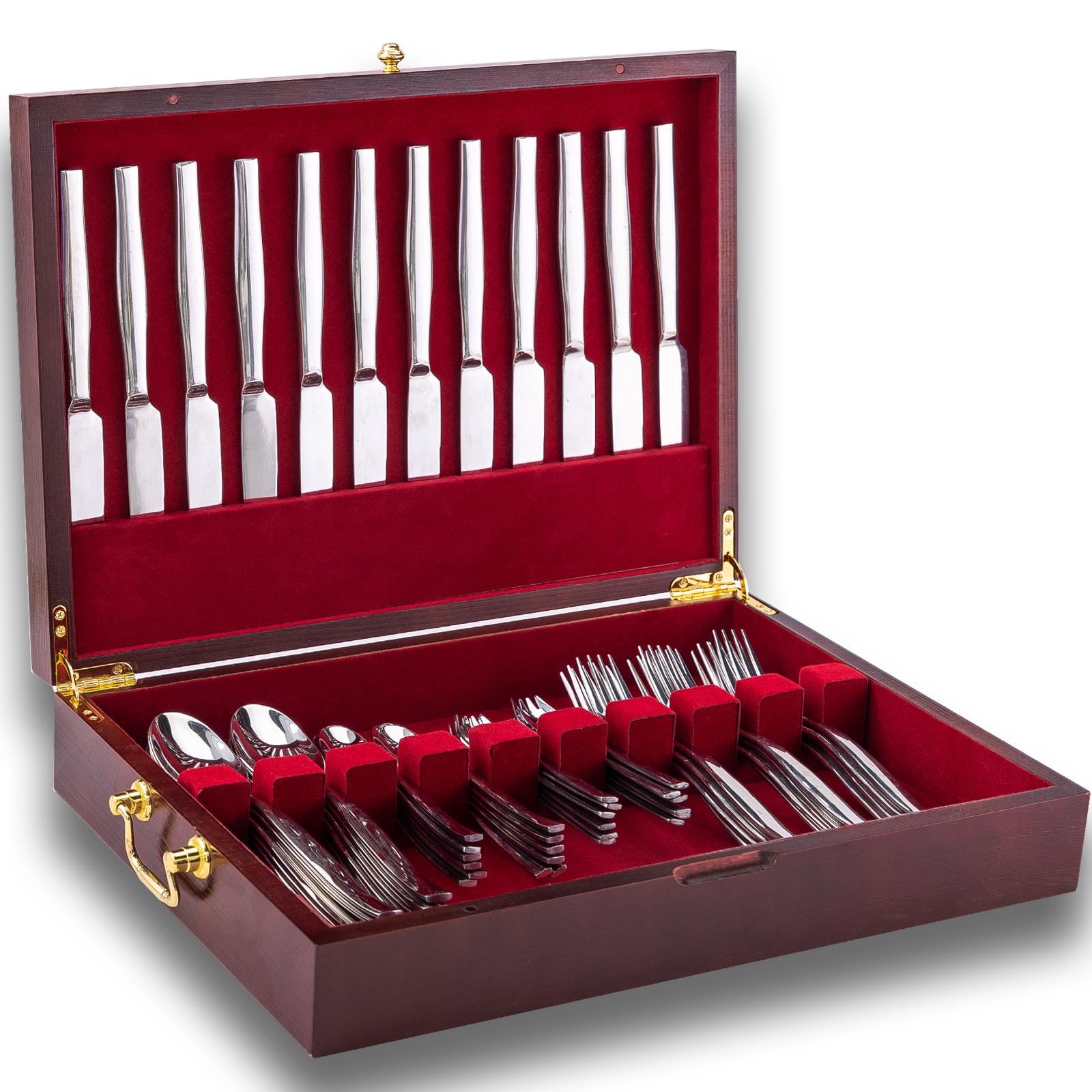 GENRICE front view of wooden chest showing elegant finish and compact storage benefit