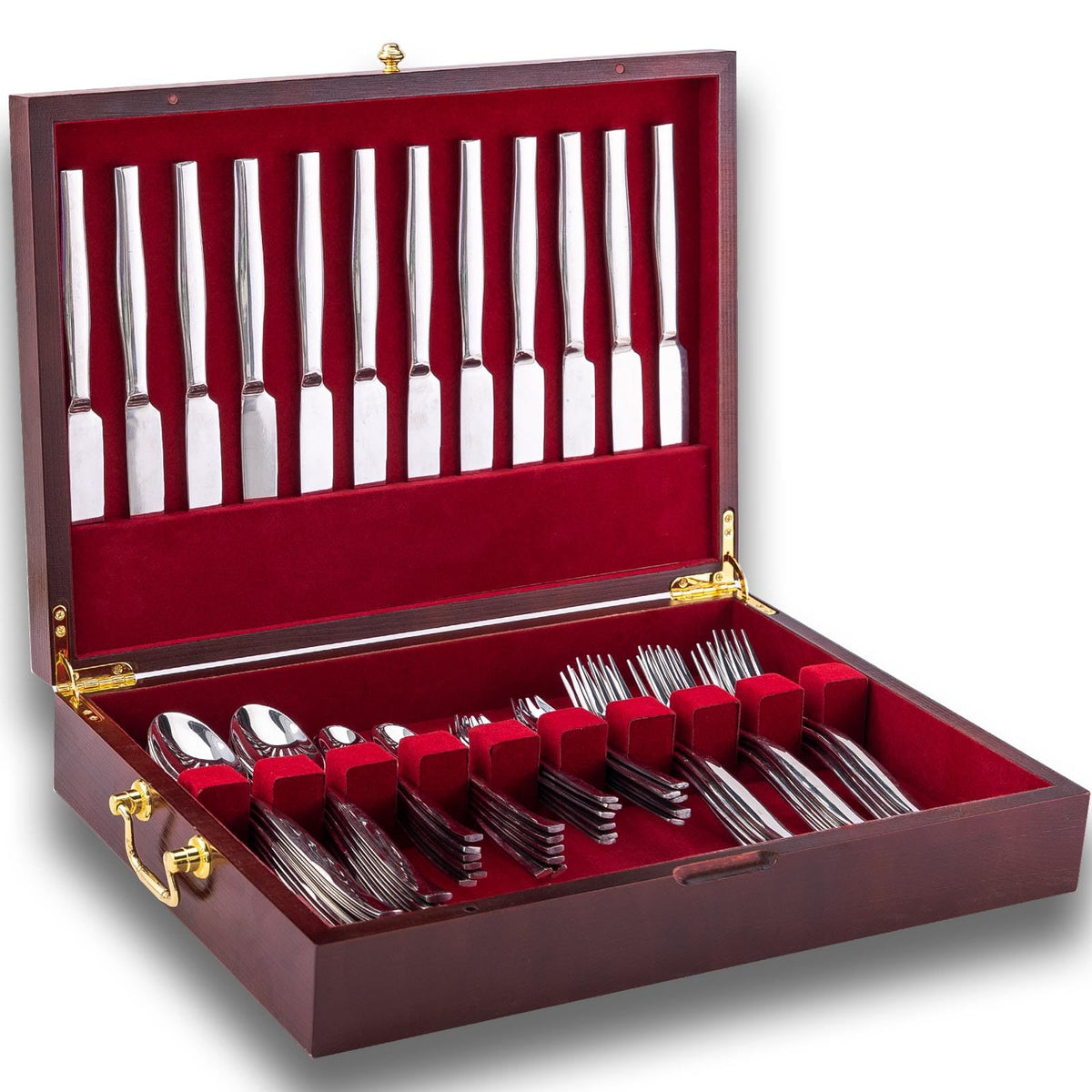 GENRICE front view of wooden chest showing elegant finish and compact storage benefit