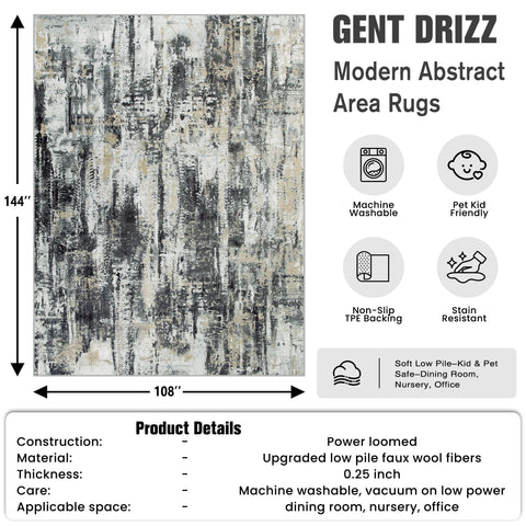 Gent drizz abstract pattern close-up highlighting modern black grey gold design