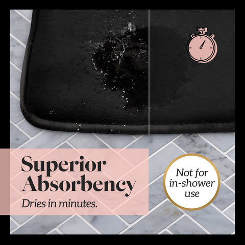 Genteele mat styled in modern bathroom adding warmth and comfort