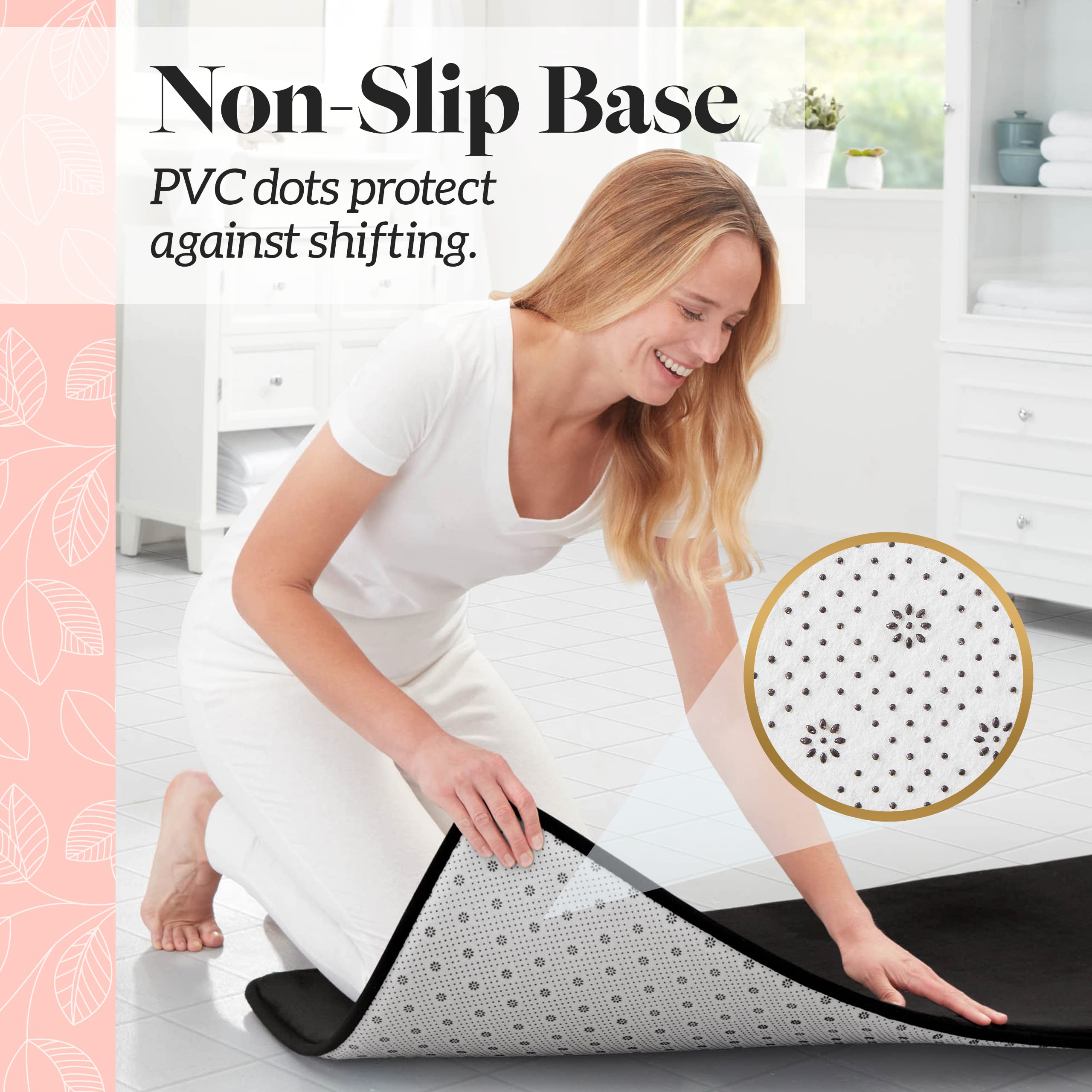 Genteele mat with foot for scale demonstrating ample coverage