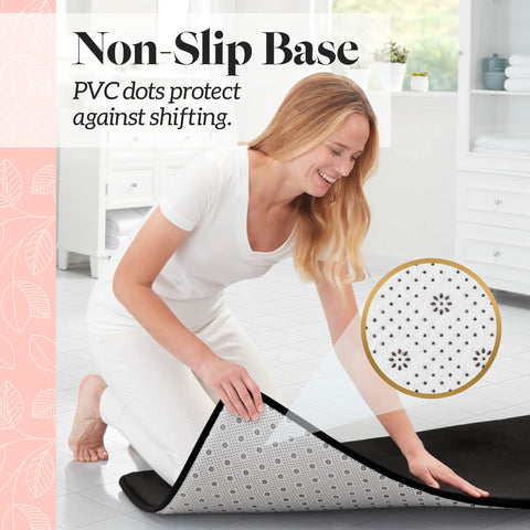Genteele mat with foot for scale demonstrating ample coverage