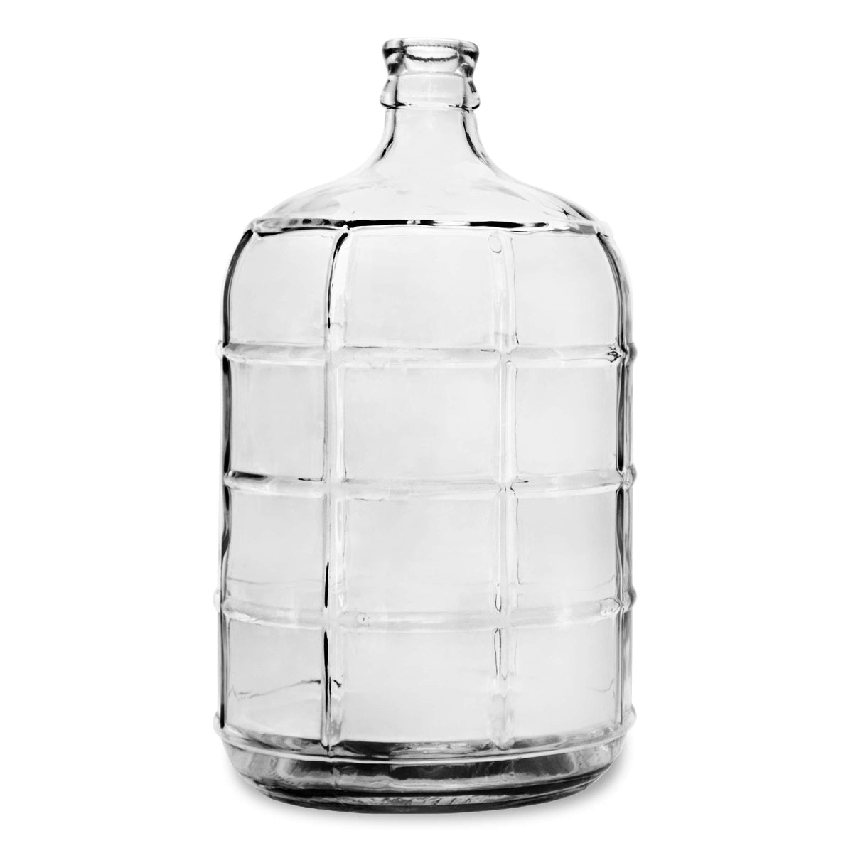 Geo Sports Bottles front view clear carboy showing smooth glass and capacity benefit