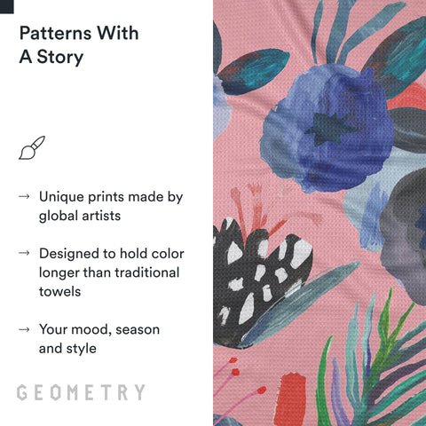 GEOMETRY towel absorbing a countertop spill quickly to show superior absorbency