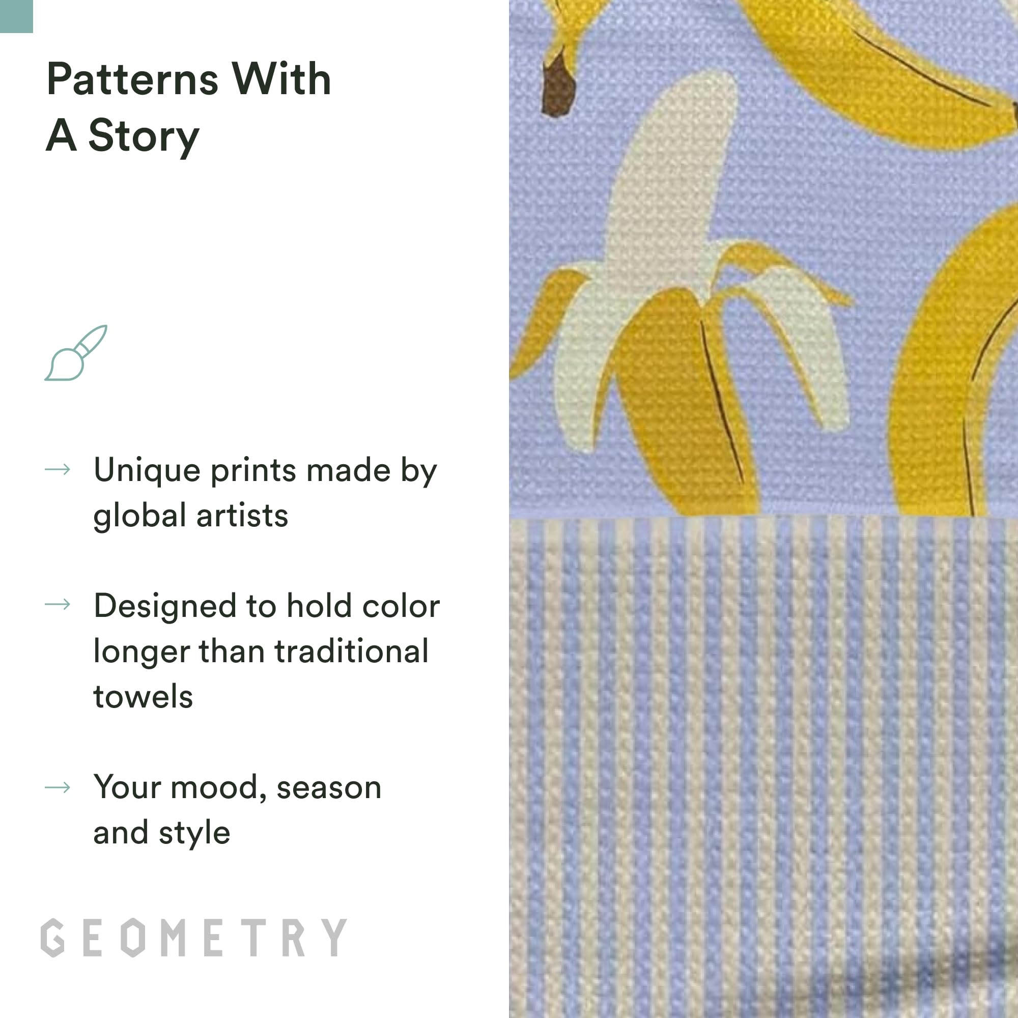 GEOMETRY neatly folded on counter adding seasonal decor appeal