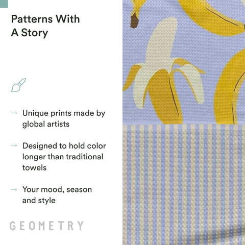 GEOMETRY neatly folded on counter adding seasonal decor appeal