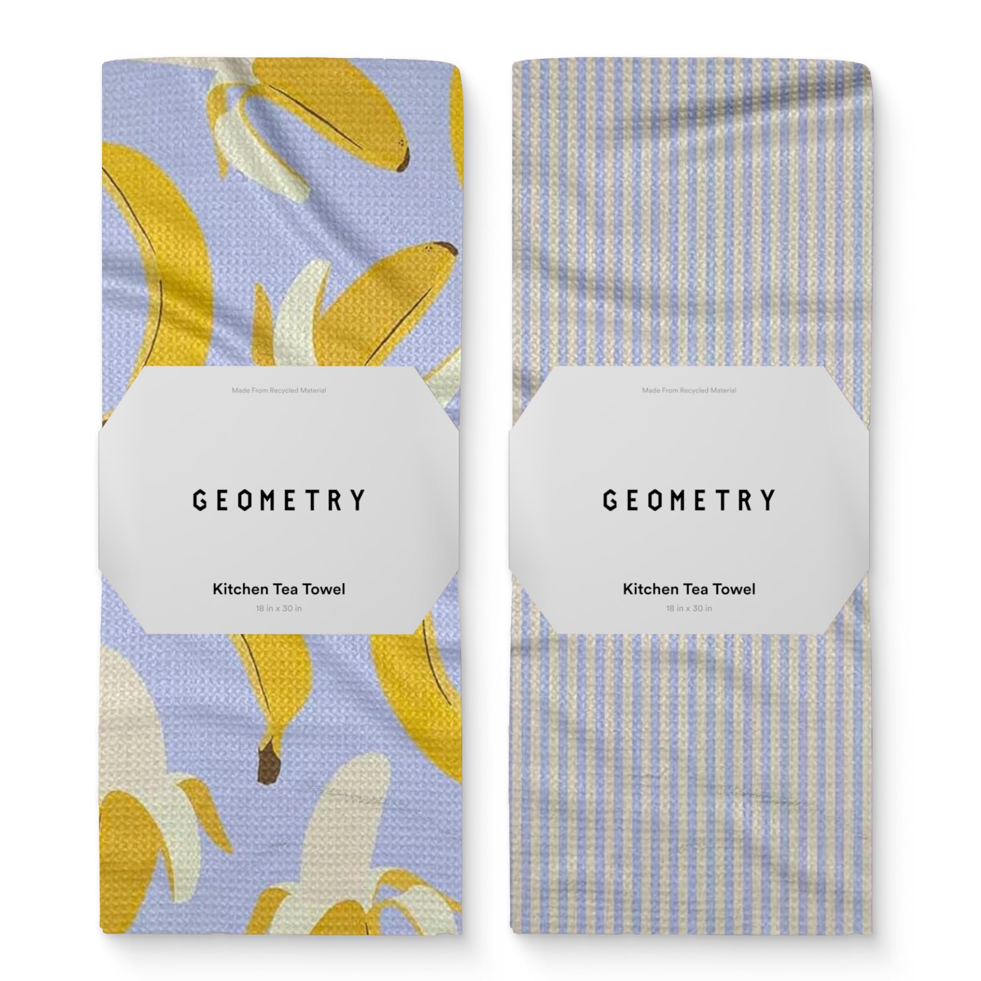 GEOMETRY front packaging showing Banana Bliss print and 2-pack benefit
