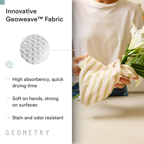 GEOMETRY towel drying glassware for streak-free shine and gentle care