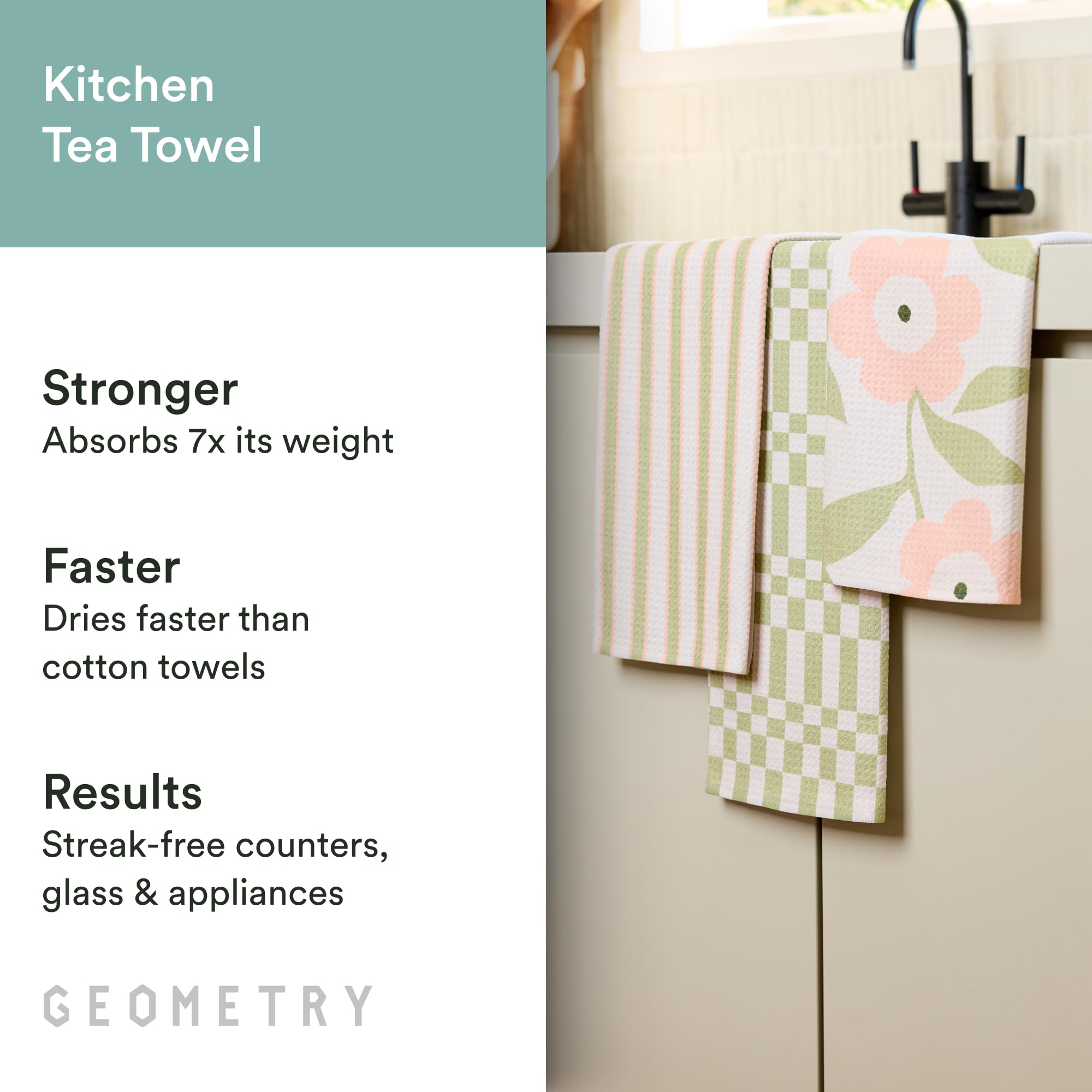 GEOMETRY close-up of Geoweave fabric revealing absorbent texture and soft touch