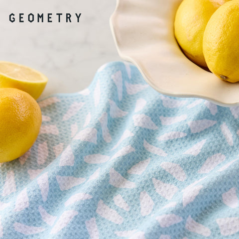 GEOMETRY folded towel on shelf illustrating neat storage benefit